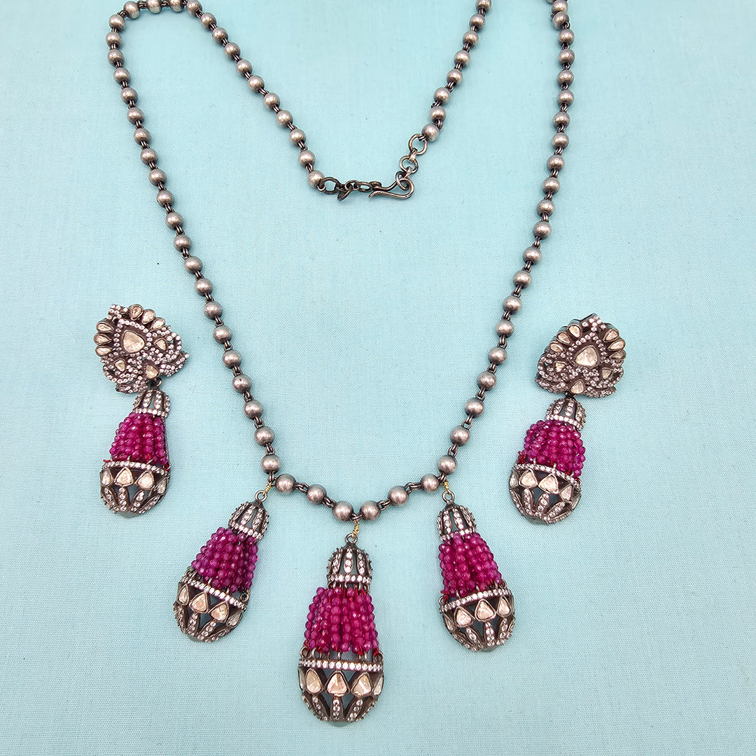 Silver Oxidized Necklace