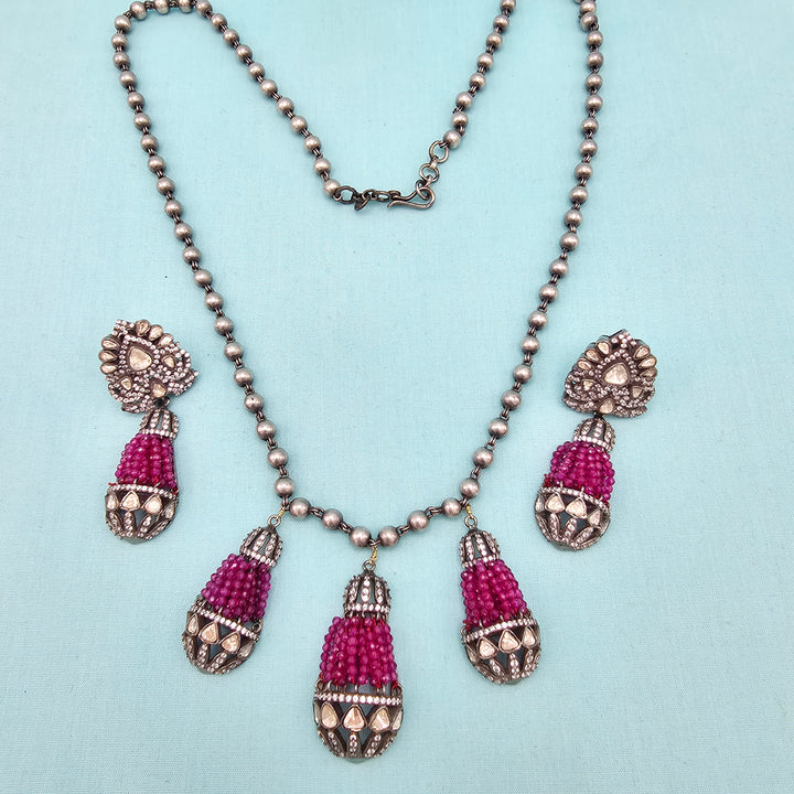 Silver Oxidized Necklace