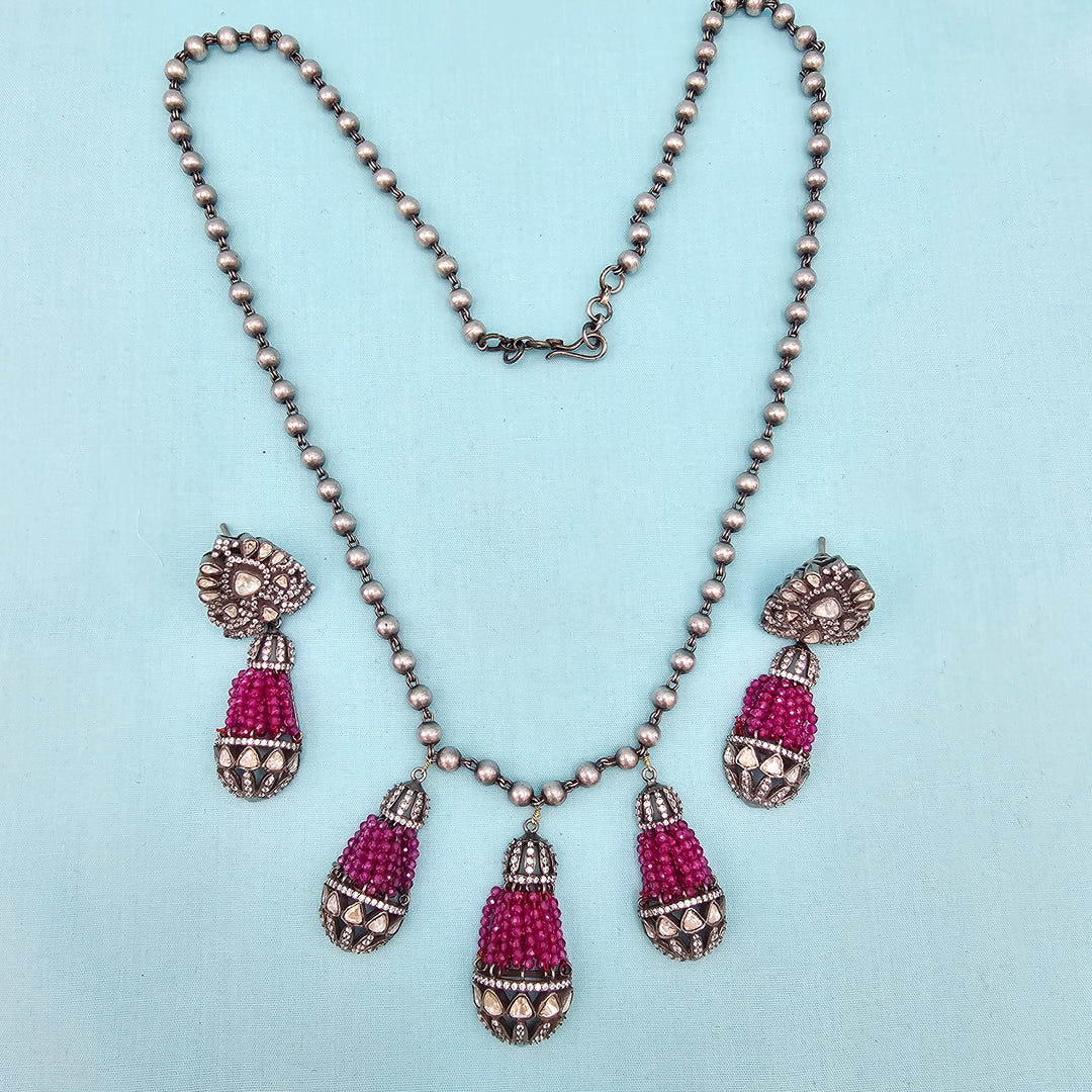 Silver Oxidized Necklace