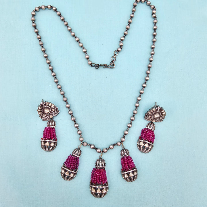 Silver Oxidized Necklace