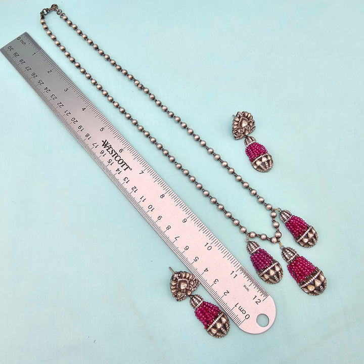 Silver Oxidized Necklace