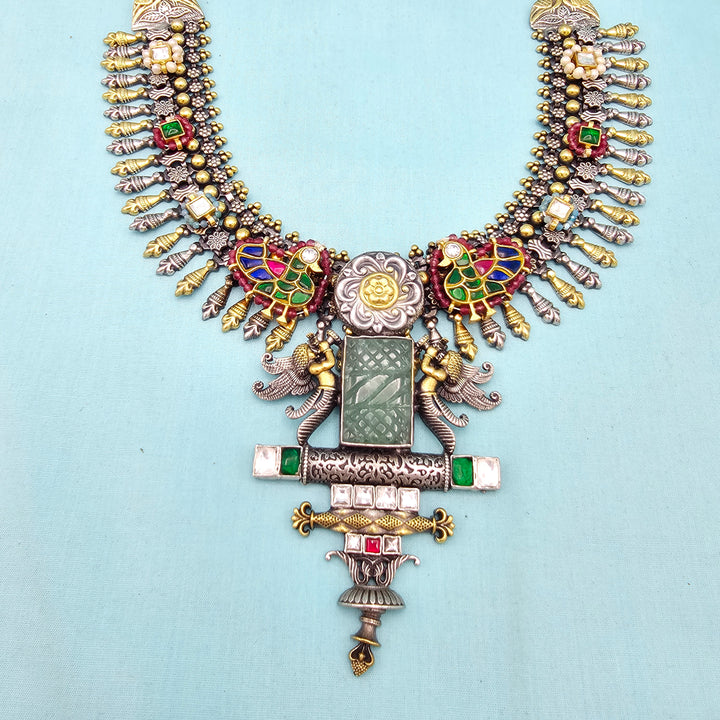 Silver Oxidized Necklace
