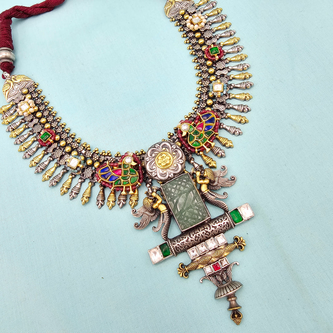 Silver Oxidized Necklace