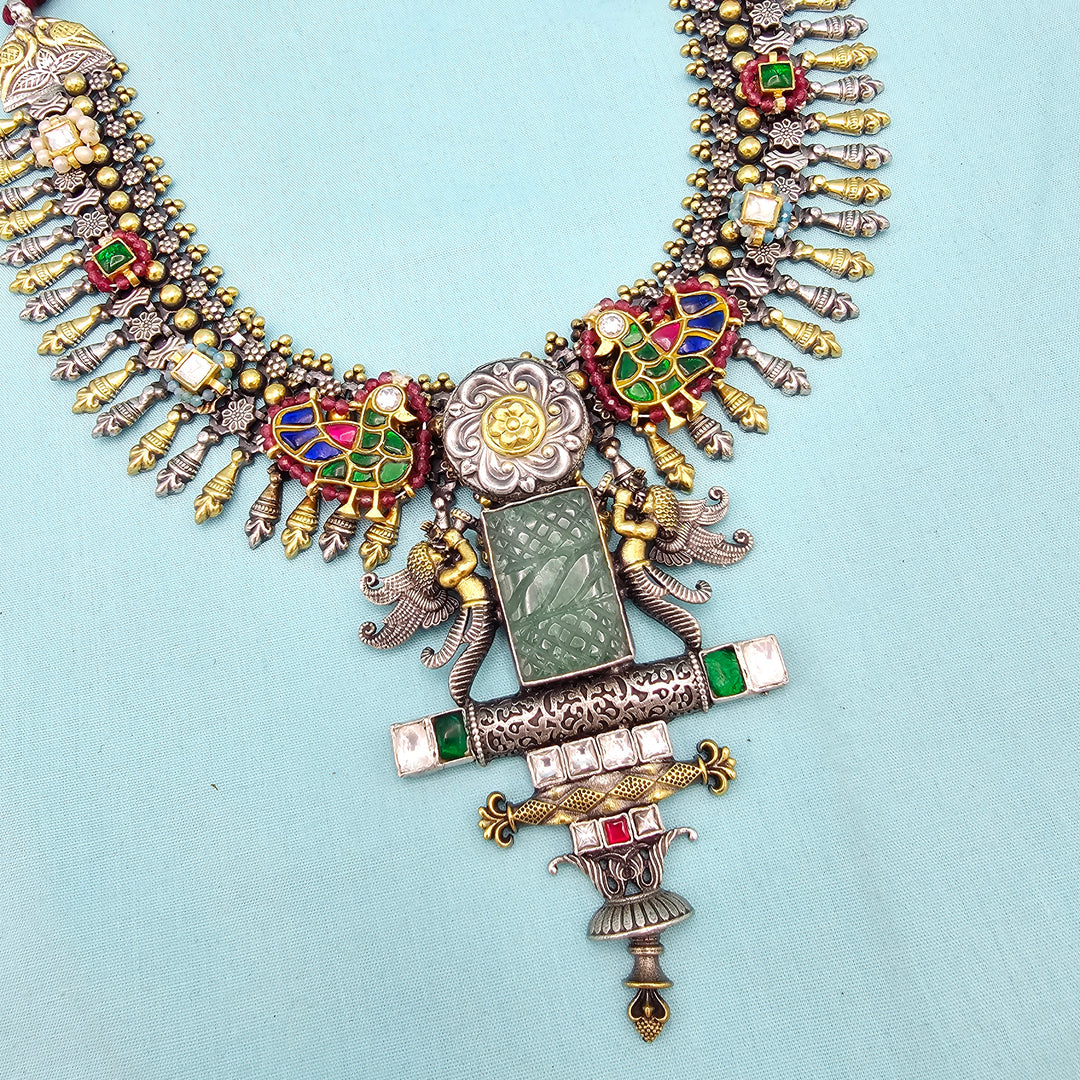Silver Oxidized Necklace