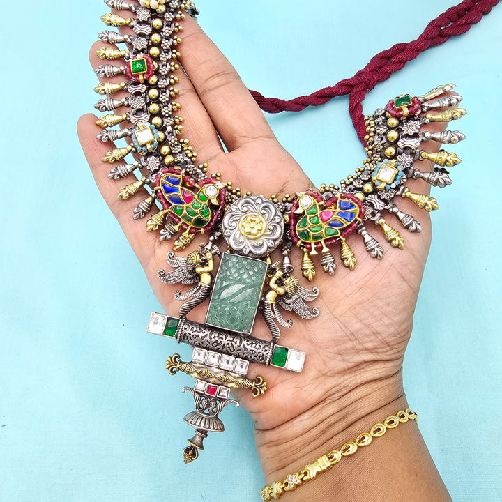 Silver Oxidized Necklace