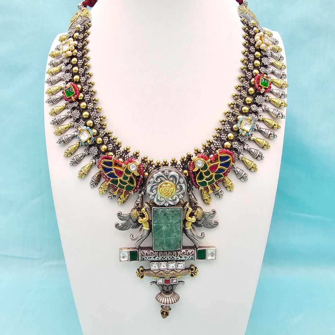 Silver Oxidized Necklace