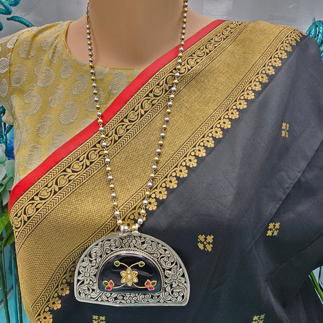 Fusion chitai inlay necklace