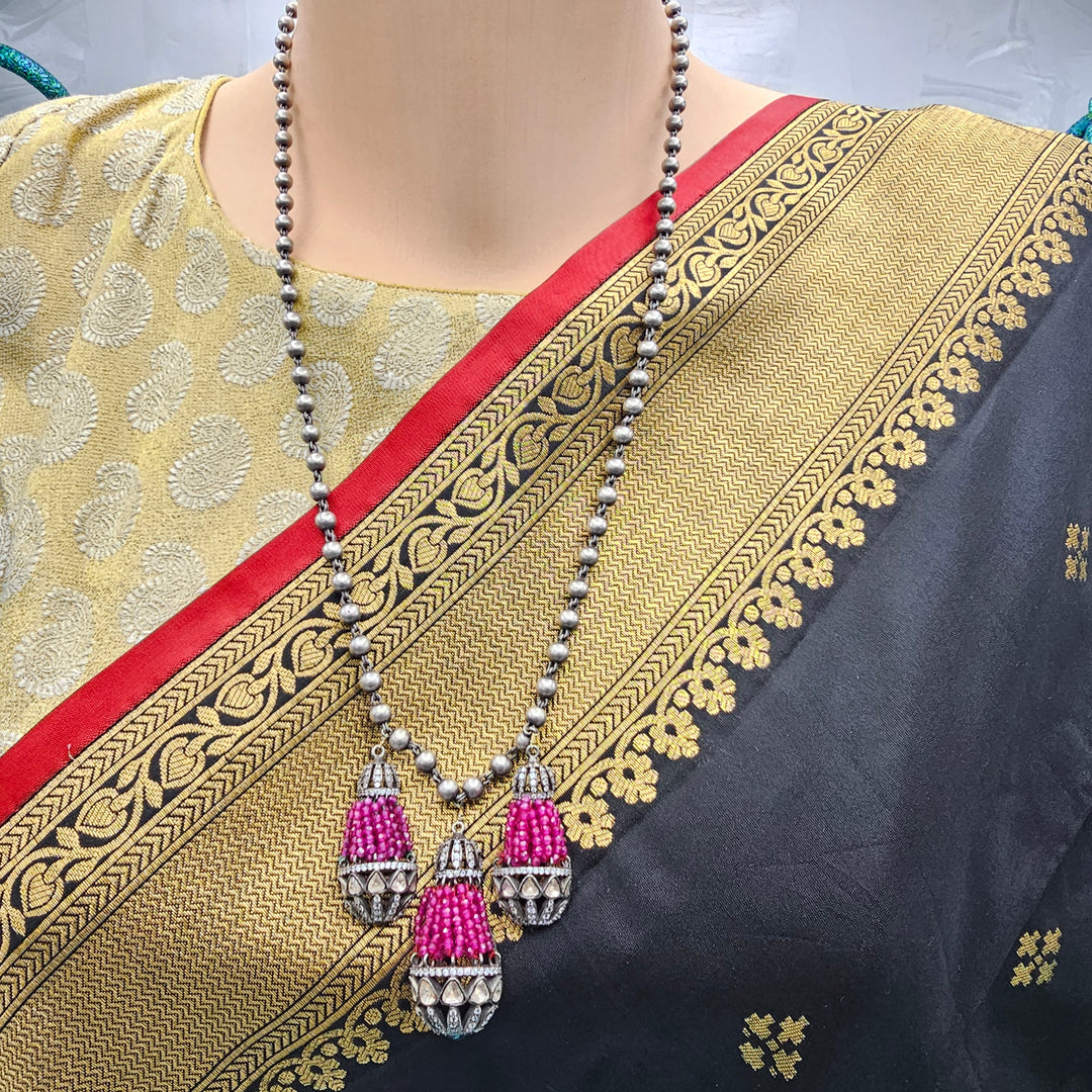Silver Oxidized Necklace