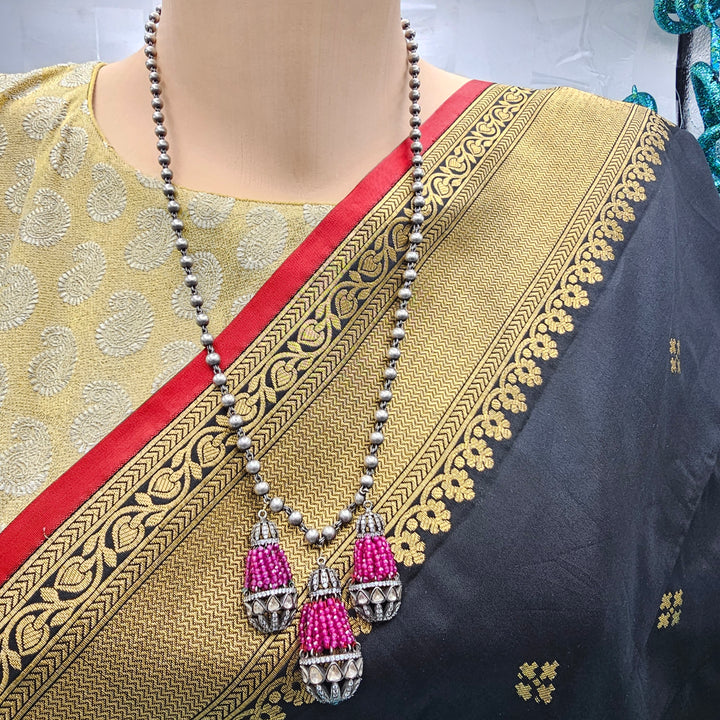 Silver Oxidized Necklace