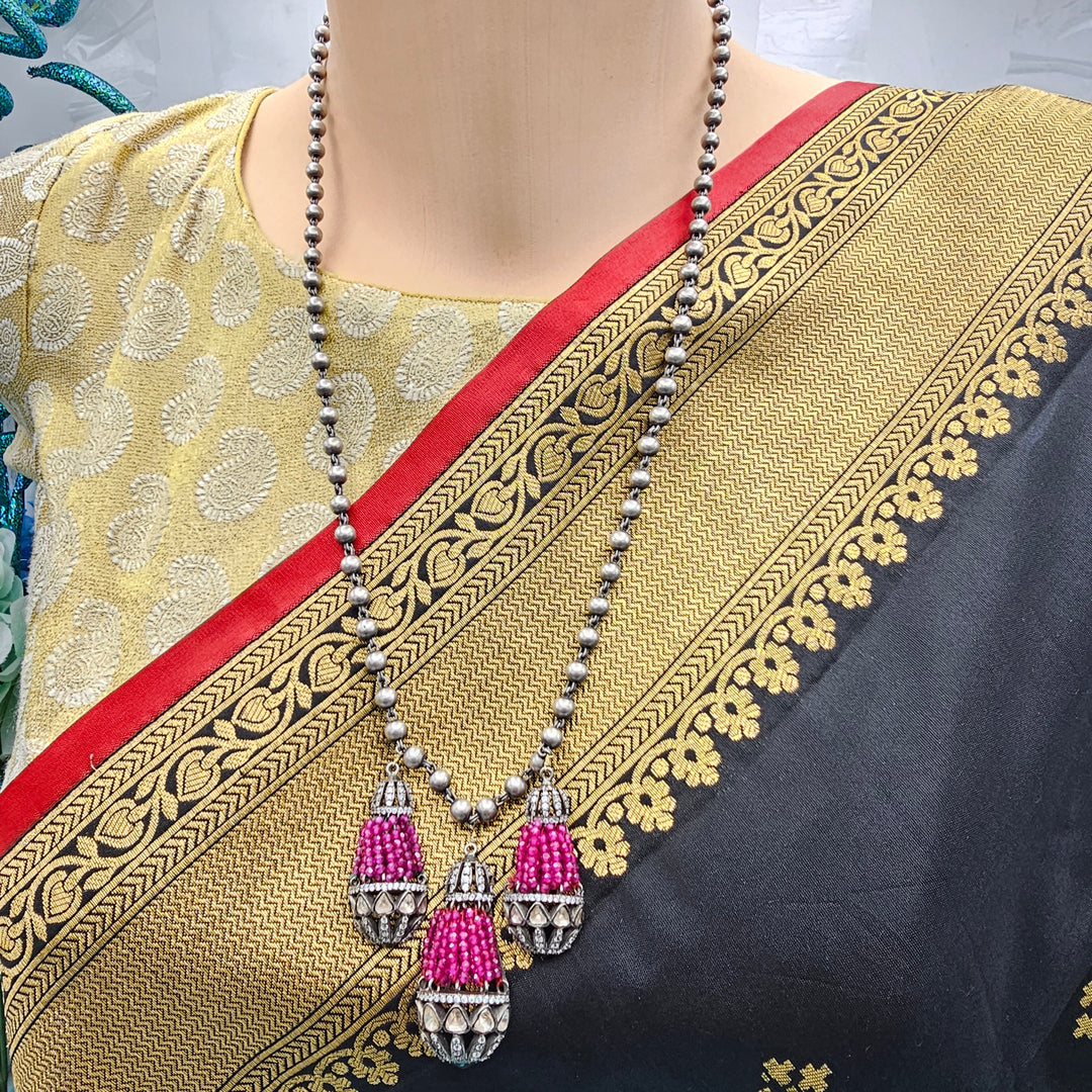 Silver Oxidized Necklace