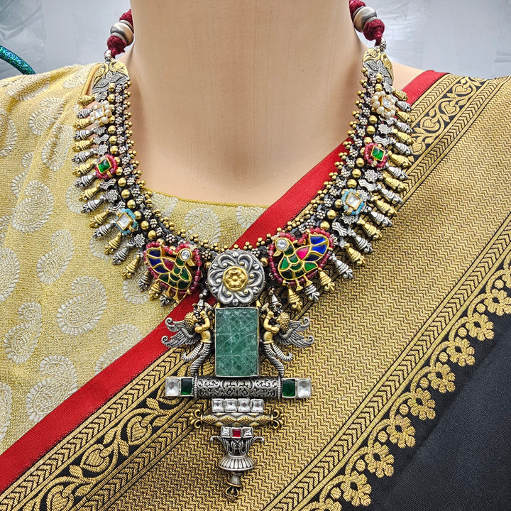 Silver Oxidized Necklace
