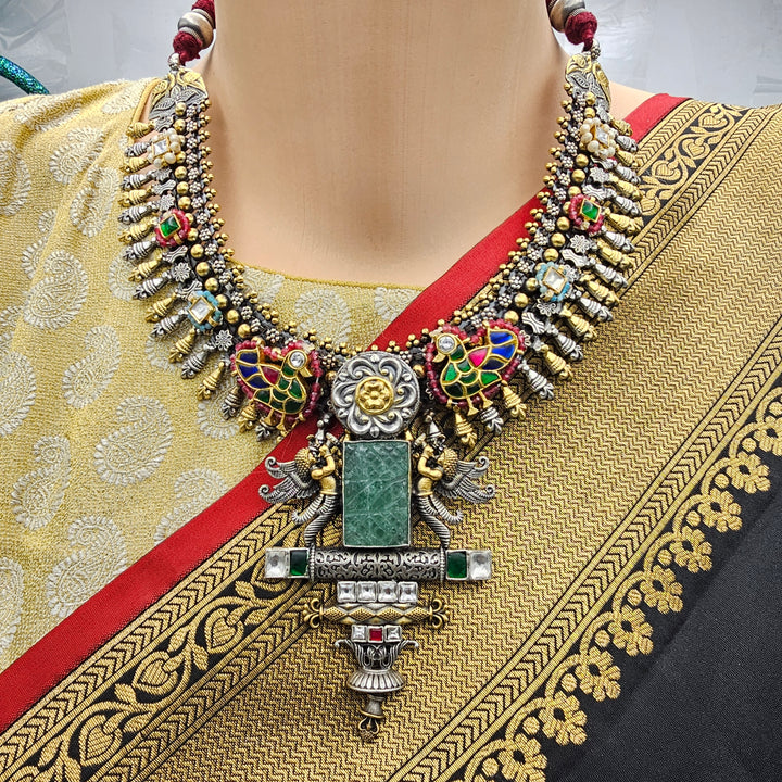 Silver Oxidized Necklace