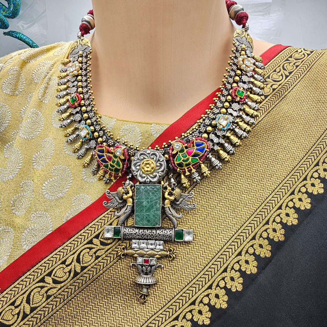 Silver Oxidized Necklace