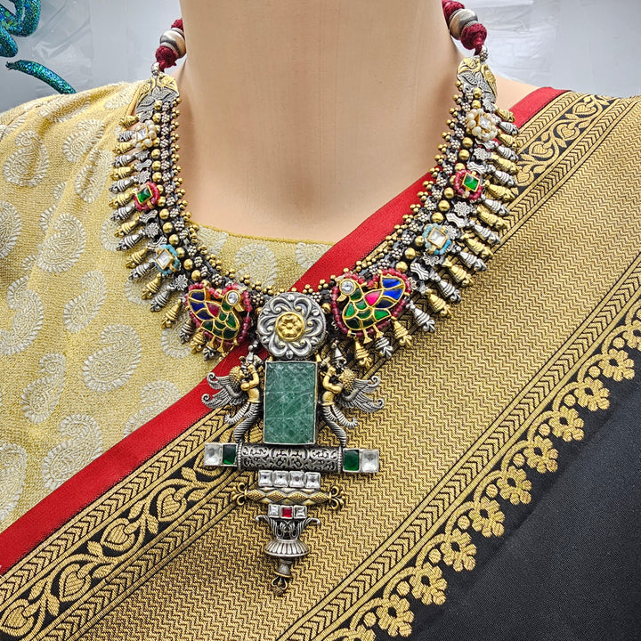 Silver Oxidized Necklace