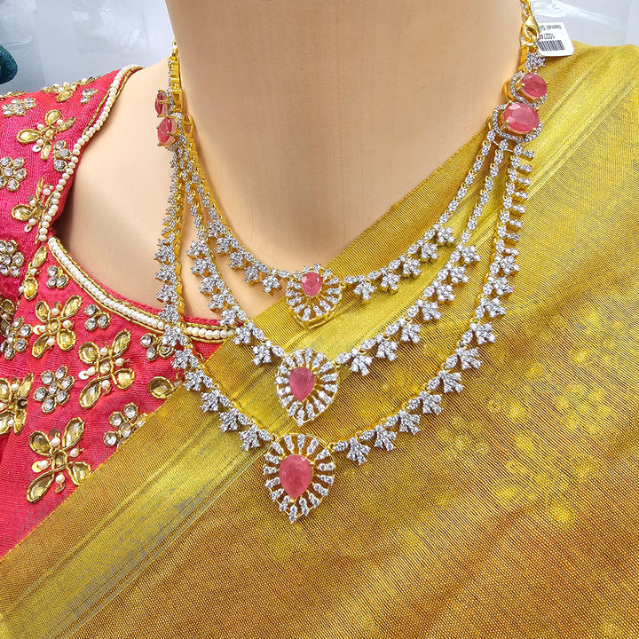 Diamond Pink Short Necklace