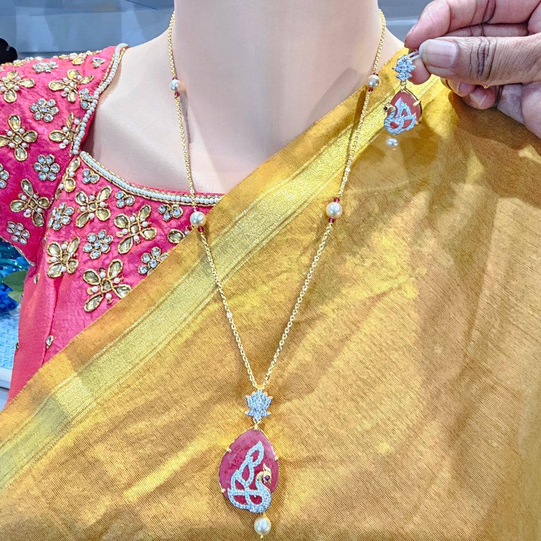 Silver Chains/ Pendant Set