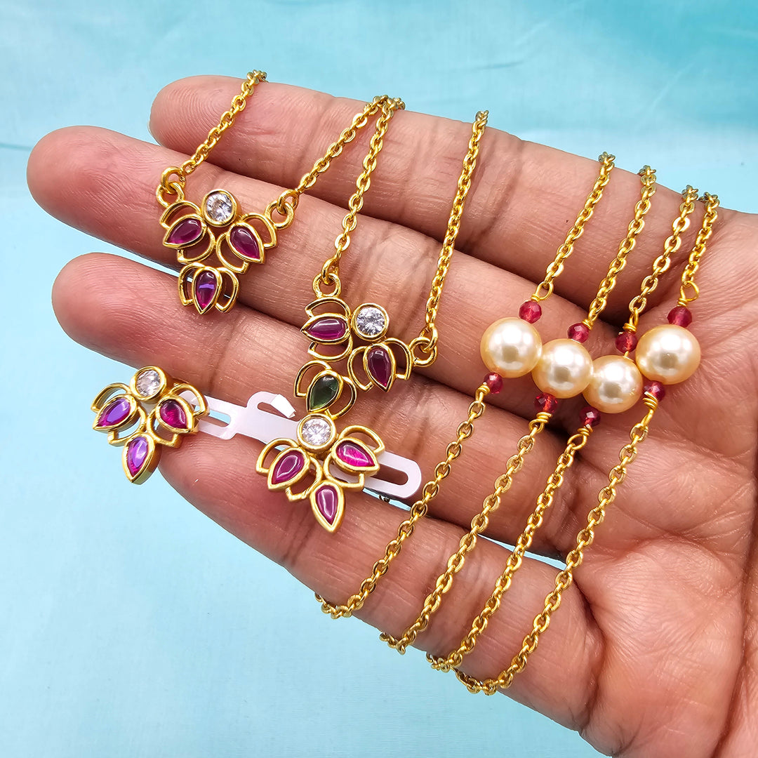 Silver Chains/ Pendant Set