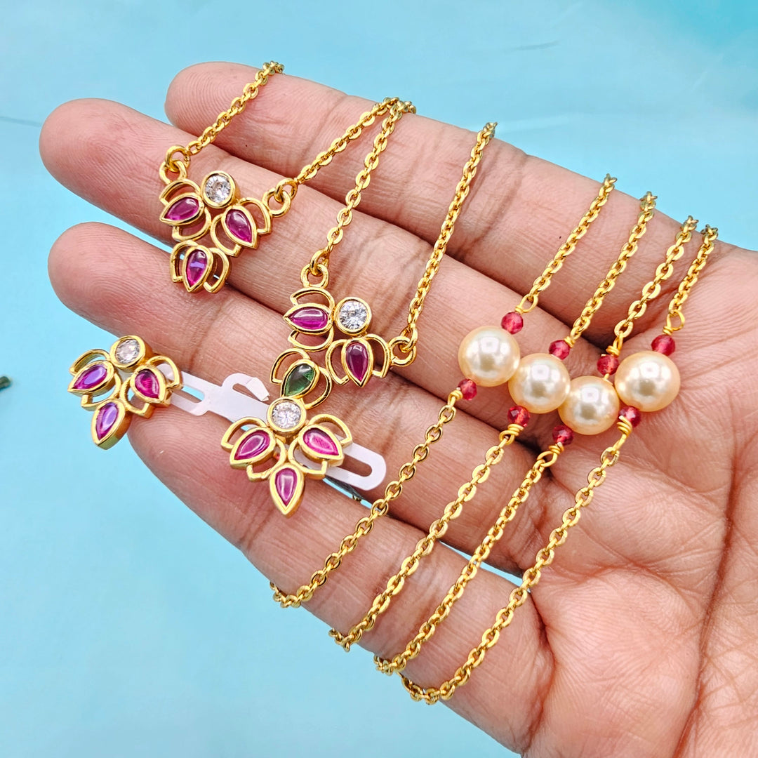 Silver Chains/ Pendant Set
