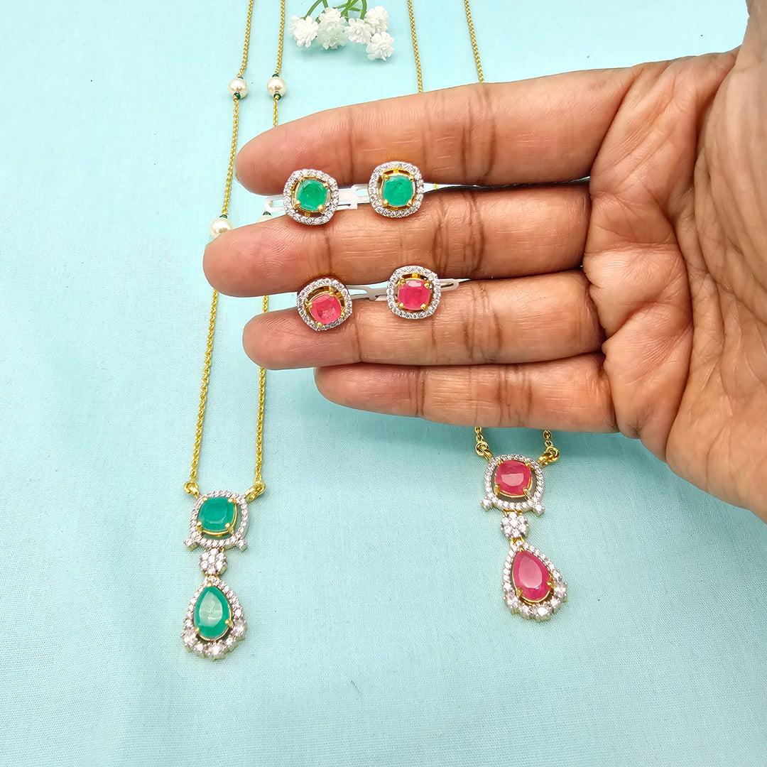 Silver Chains/ Pendant Set