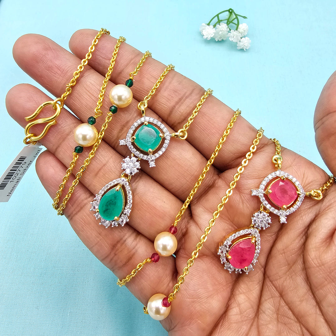 Silver Chains/ Pendant Set
