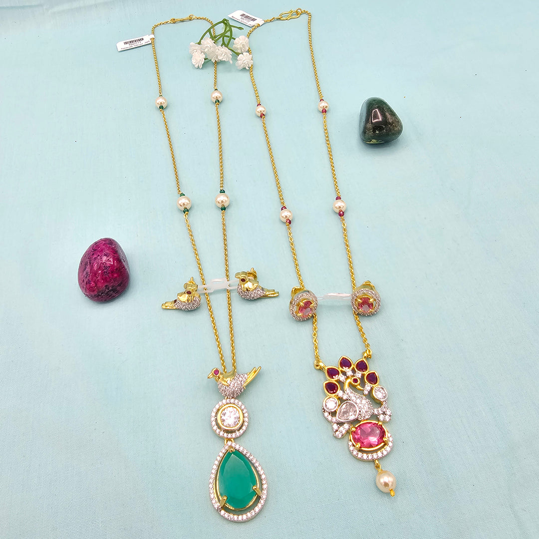 Silver Chains/ Pendant Set
