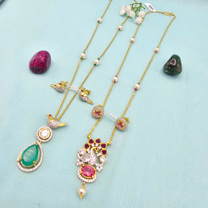 Silver Chains/ Pendant Set
