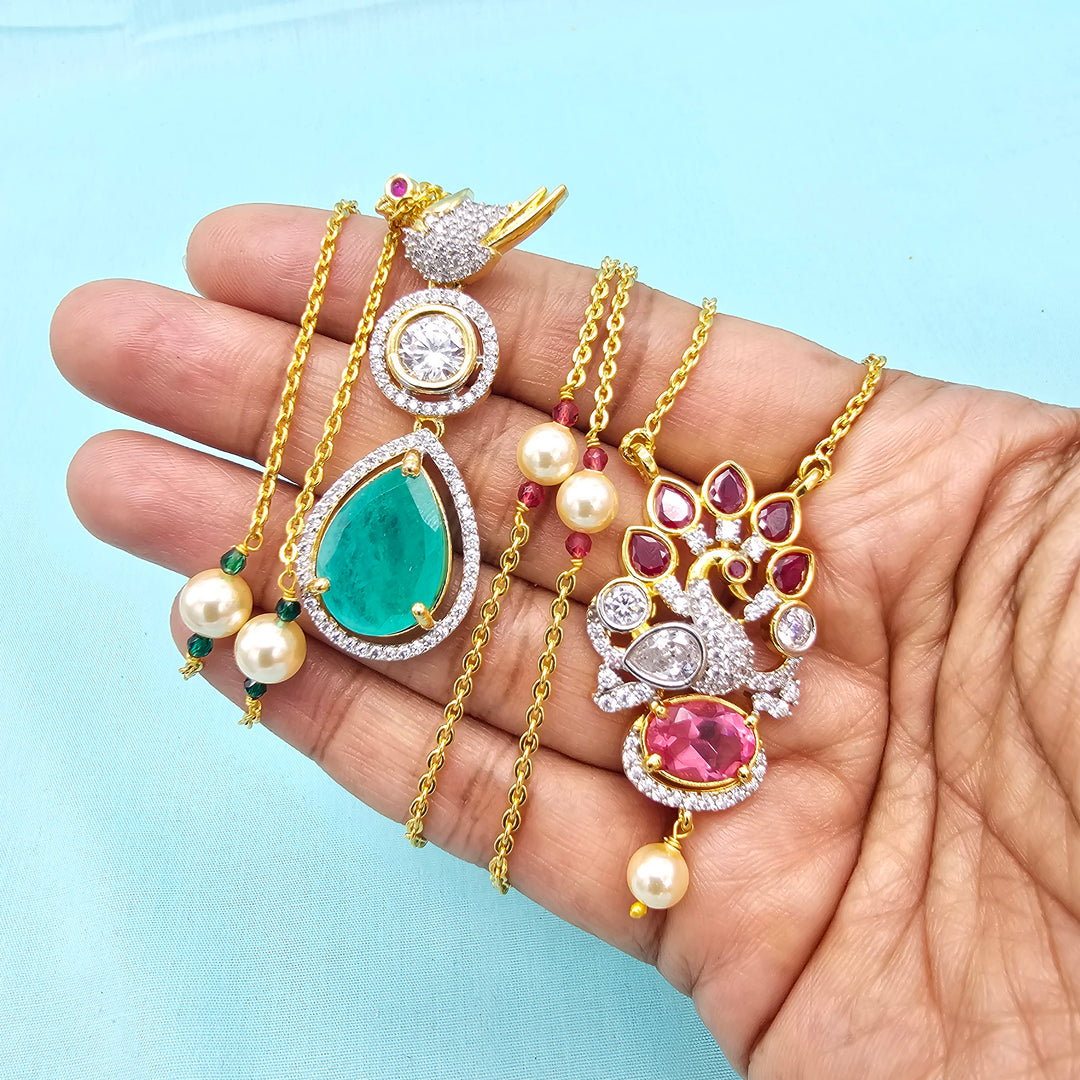 Silver Chains/ Pendant Set