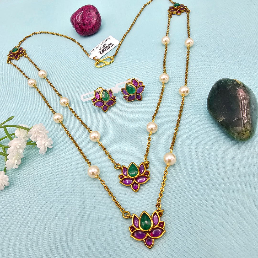 Oxidized Pendant Set
