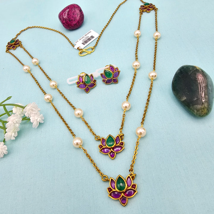 Oxidized Pendant Set