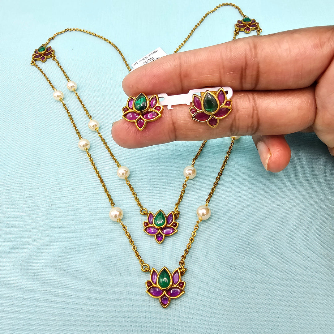Oxidized Pendant Set