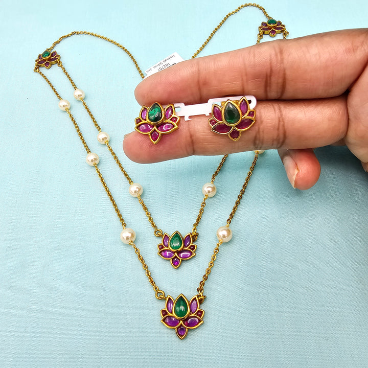 Oxidized Pendant Set