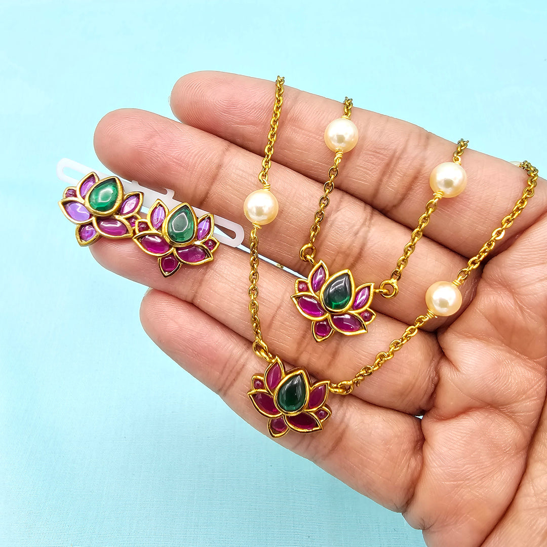 Oxidized Pendant Set