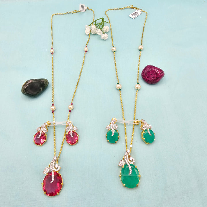 Silver Chains/ Pendant Set