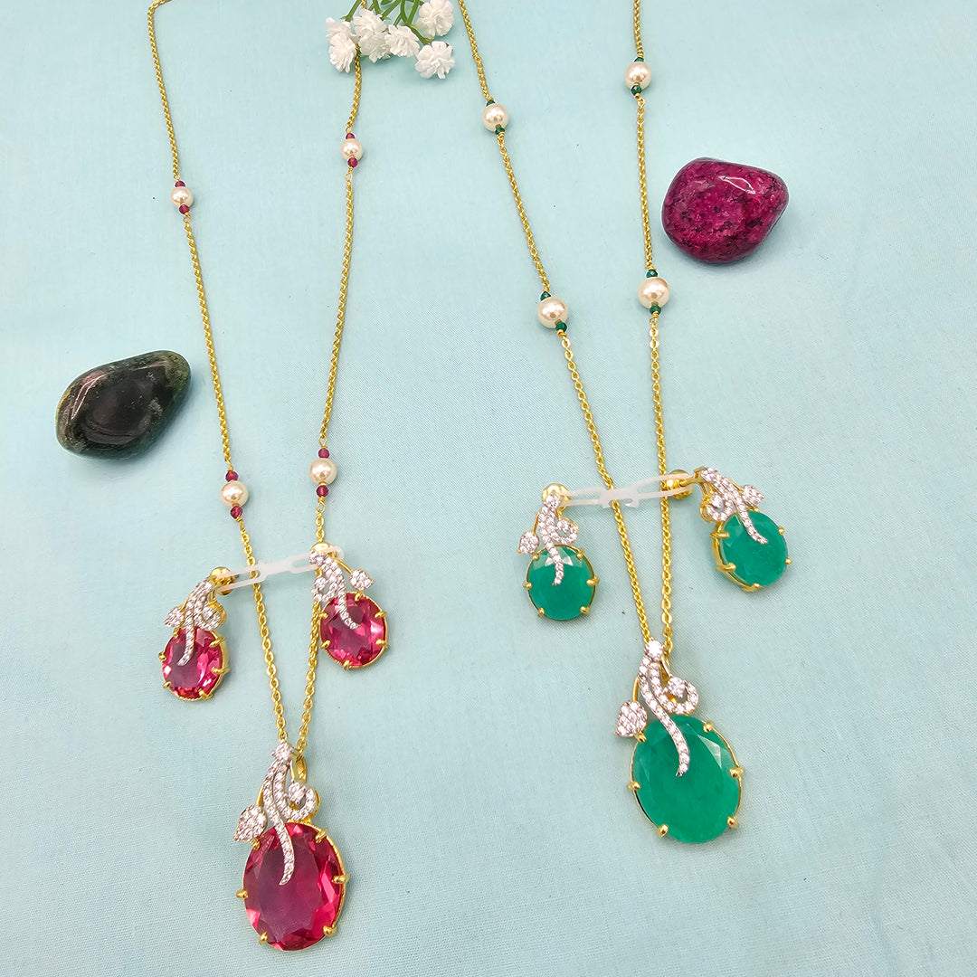 Silver Chains/ Pendant Set