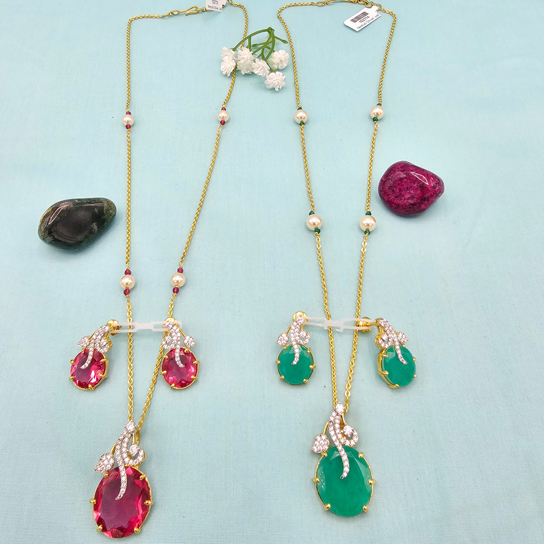 Silver Chains/ Pendant Set