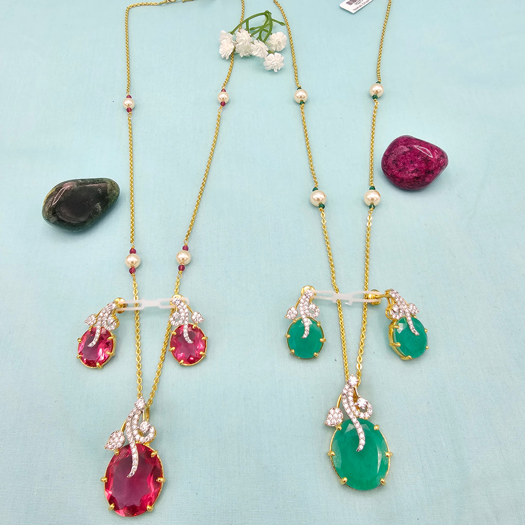 Silver Chains/ Pendant Set