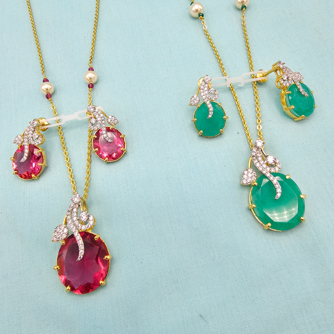 Silver Chains/ Pendant Set