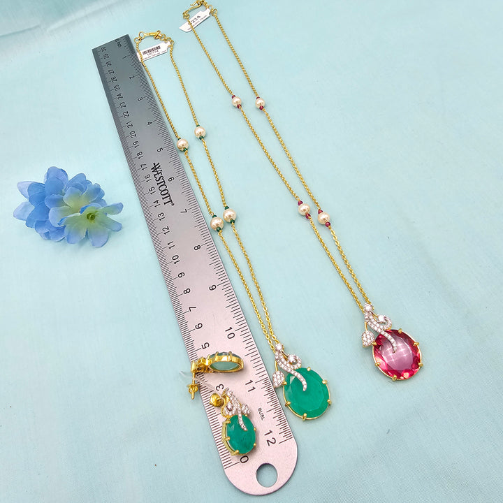 Silver Chains/ Pendant Set