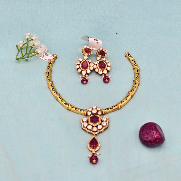 Silver Polki Kantey set