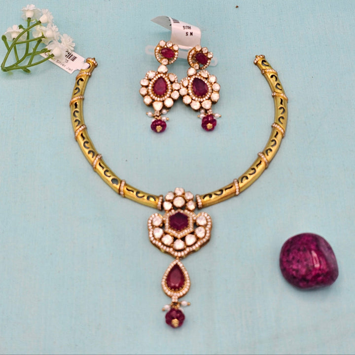 Silver Polki Kantey set