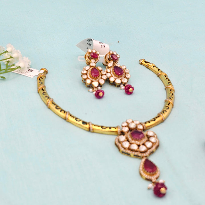 Silver Polki Kantey set