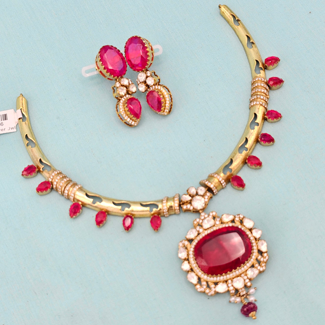Silver Polki Kantey set