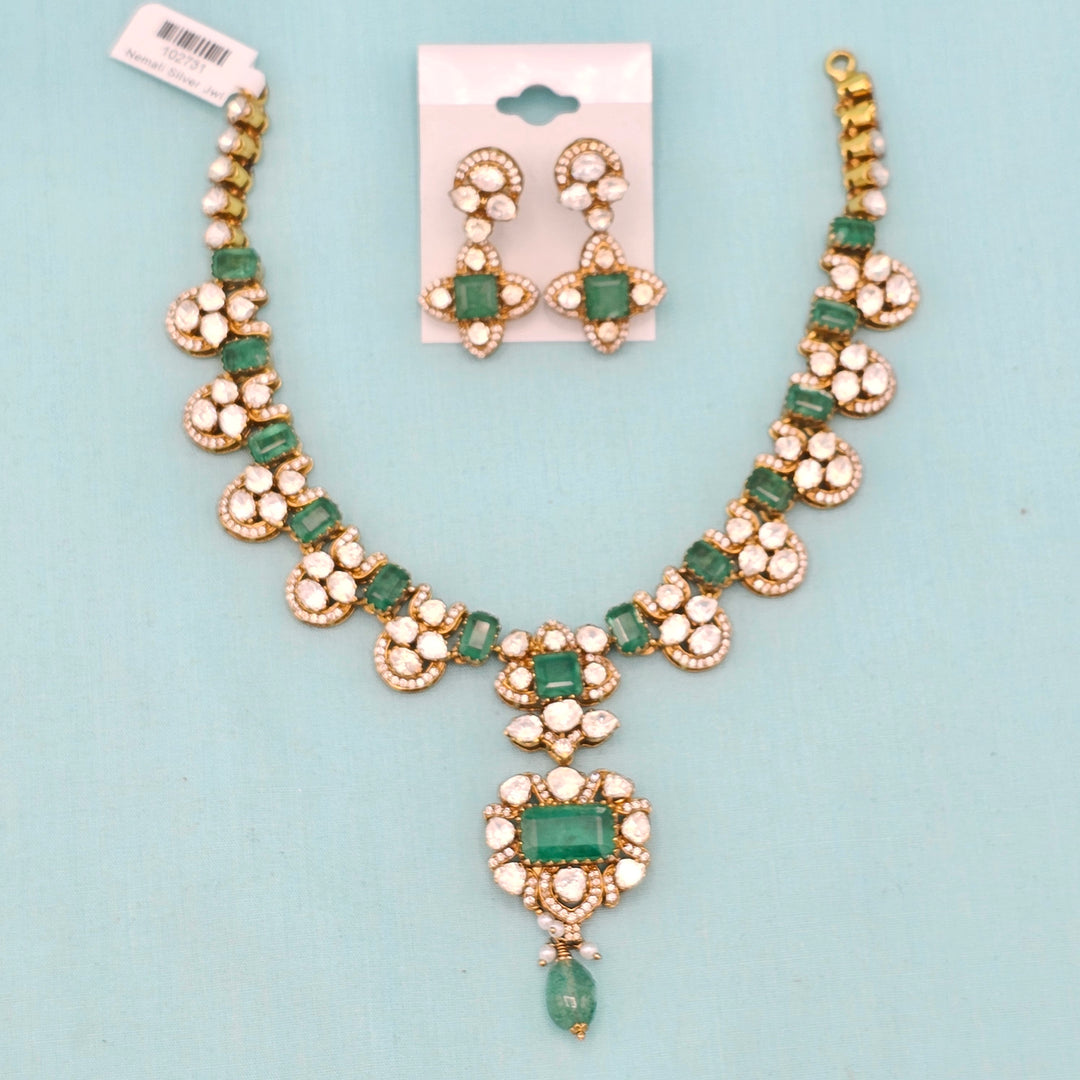 Silver Polki Kantey set
