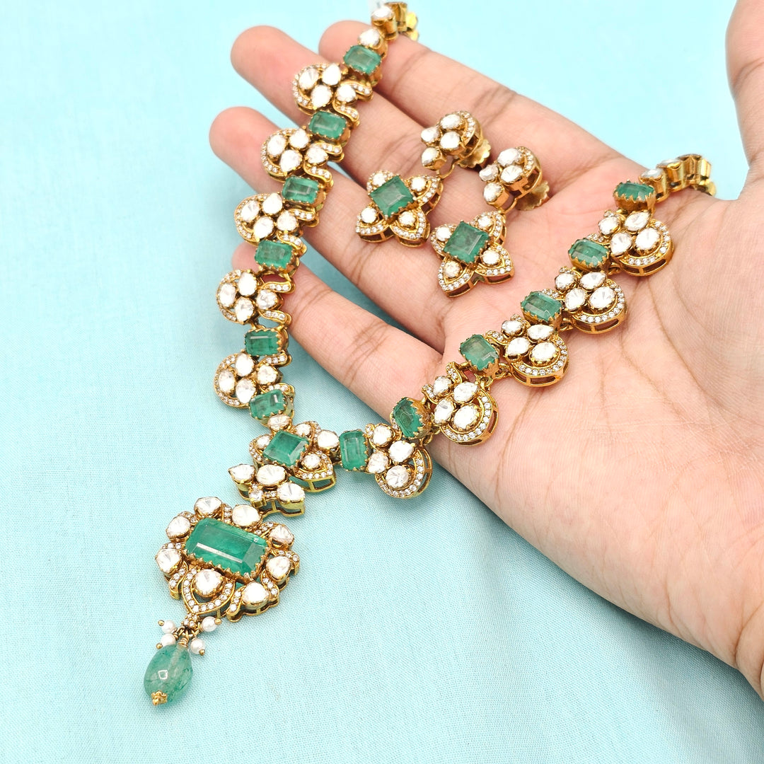 Silver Polki Kantey set