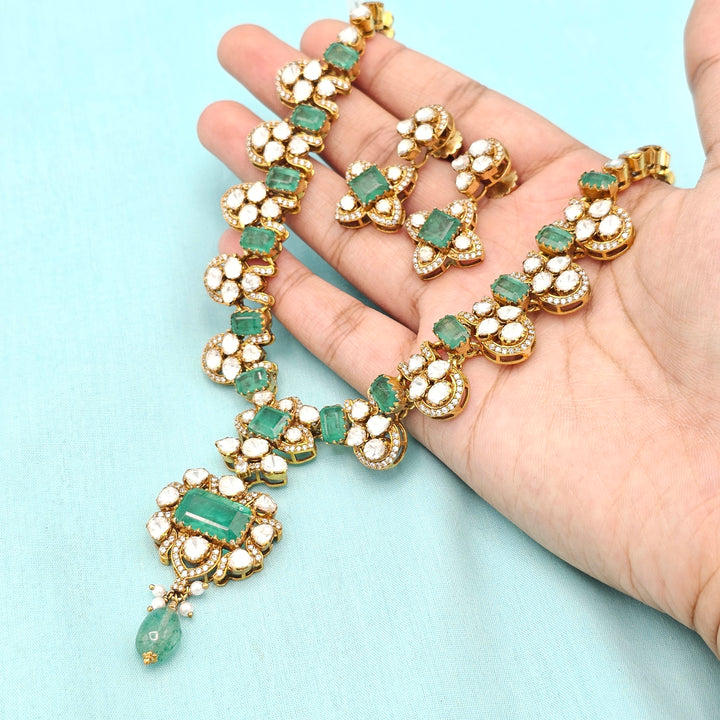 Silver Polki Kantey set