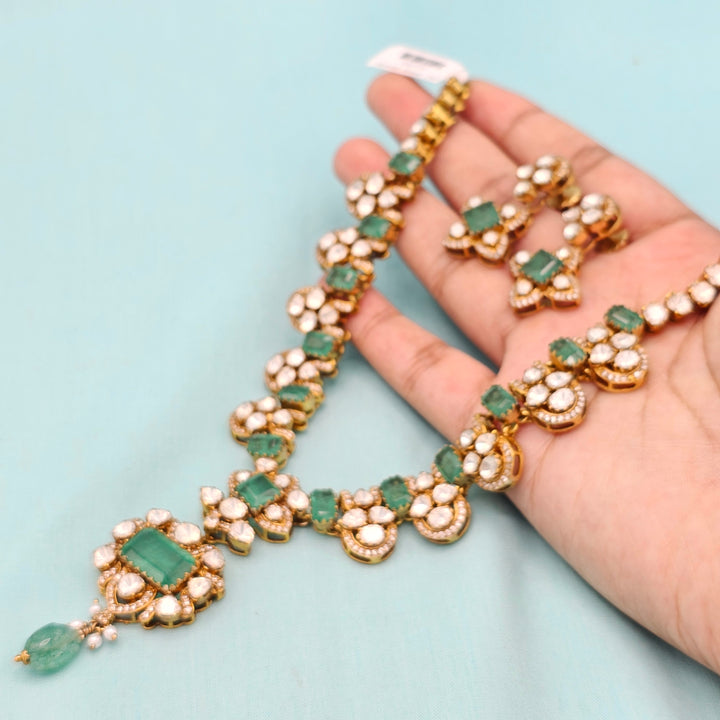 Silver Polki Kantey set