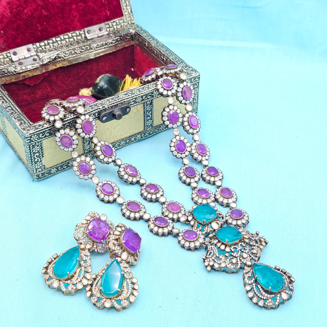 Tanzanite Moissanite choker