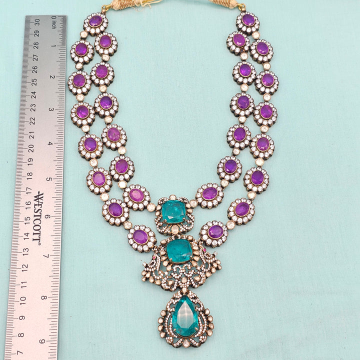 Tanzanite Moissanite choker