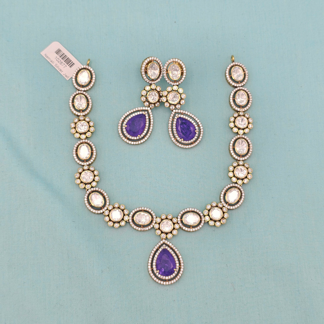 Polki Amethyst Necklace