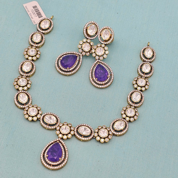 Polki Amethyst Necklace